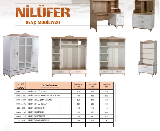 Nilüfer Genç Mobilyası - Gaziantep Mobilya